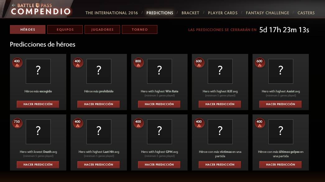 Predicciones TI6