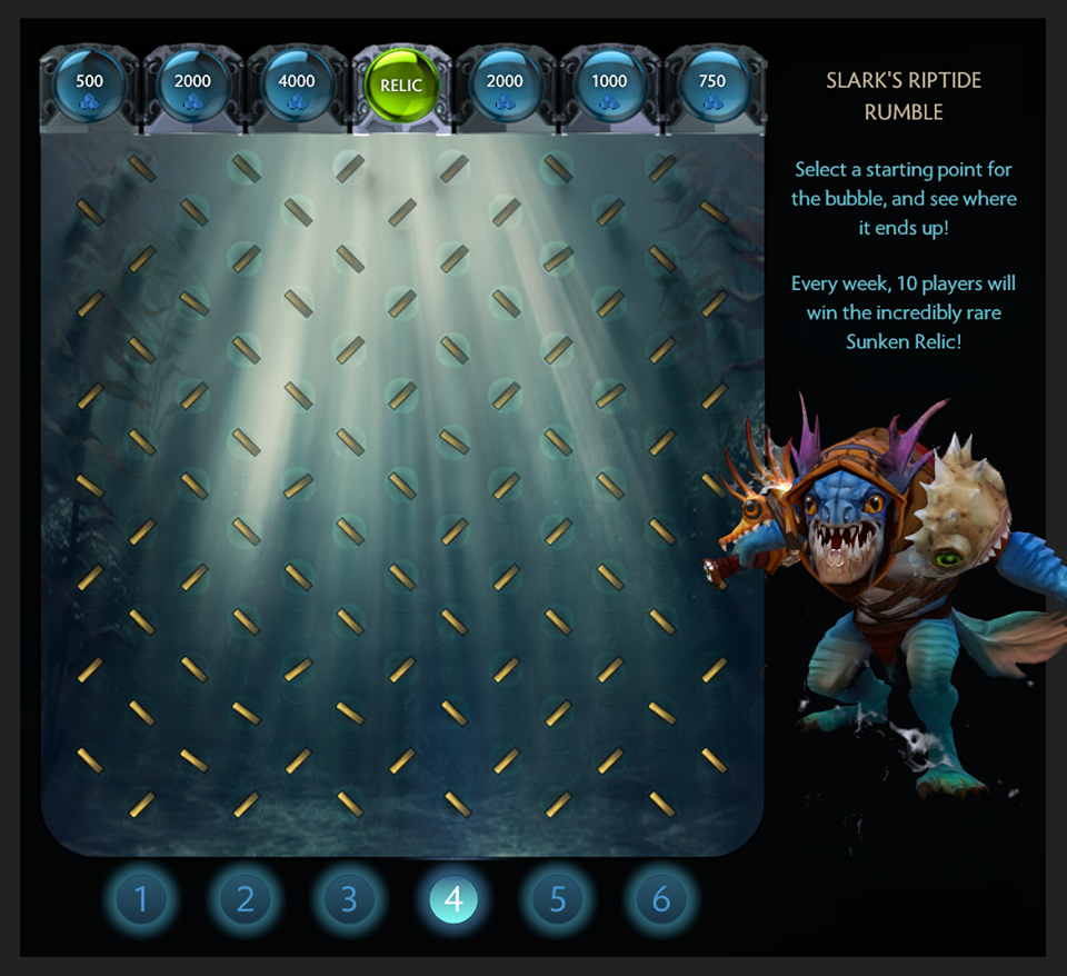 Evento de burbujas de Slark para los dueños del Battlepass TI 2017